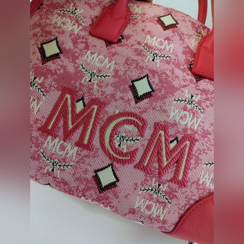 MCM Pink Denim Crossbody Bag - Picture 7 of 13